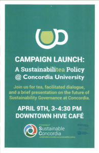 Campaign Launch: A Sustainabilitea @ Concordia University