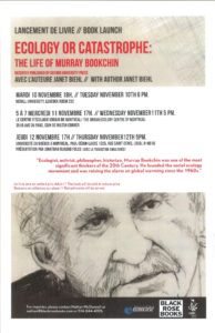 Book Launch, Ecology or Catastrophe: The Life of Murray Bookchin