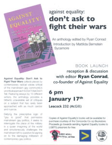 Against Equality: Don’t ask to Fight Their Wars