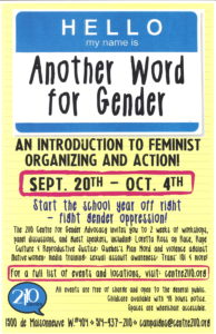 Another Word for Gender 2012