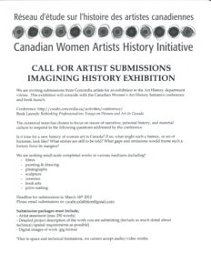 Call for Artist Submissions: Imagining History Exhibition