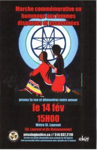 Marche commémorative en hommage aux femmes disparues et assassinées